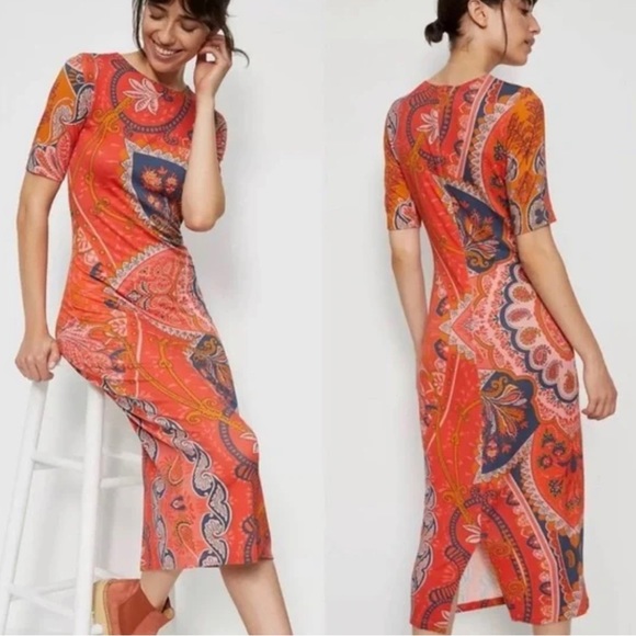 FARM Rio Dresses & Skirts - Farm Rio | Anthropologie | Giannina Knit Paisley Dress